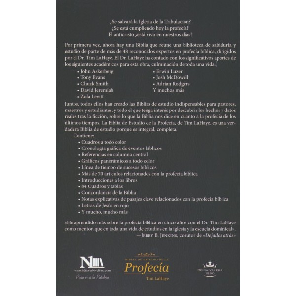 BIBLIA RVR1960 DE ESTUDIO PROFECIA NEGRO INDICE