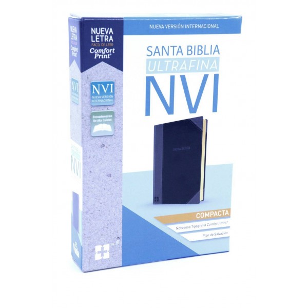 BIBLIA NVI ULTRAFINA IMITACION CUERO COMPACTA NEGRA