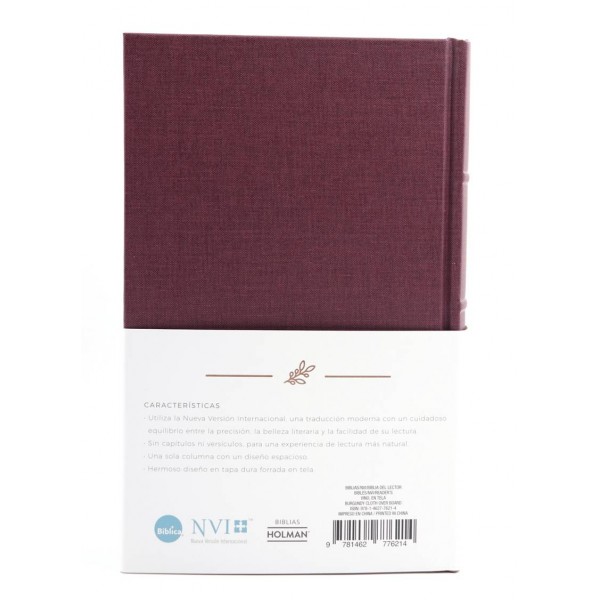 BIBLIA NVI DEL LECTOR VINO EN TELA